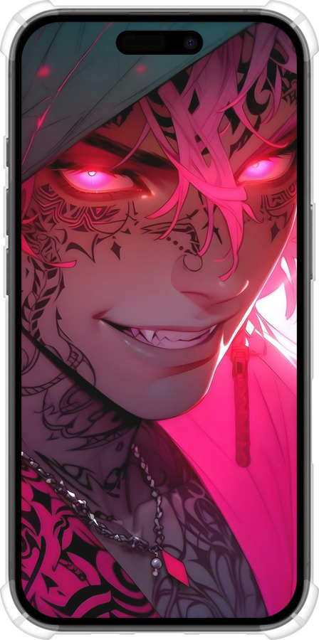 Силіконовий протиударний с посиленими кутами чехол Аніме демон 3 для Apple iPhone 16 - 6313sp-3709 изображение 