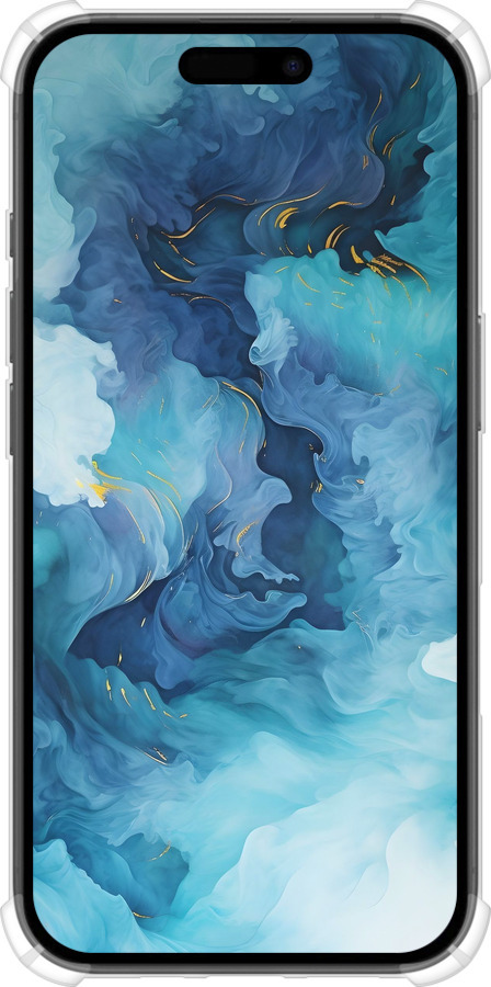 Силикон с усиленными углами чехол Акварель для Apple iPhone 16 - 6320sp-3709 изображение 