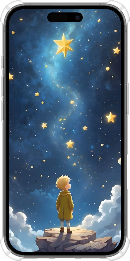 Силіконовий протиударний с посиленими кутами чехол Маленький принц для Apple iPhone 16 - 6326sp-3709 изображение 