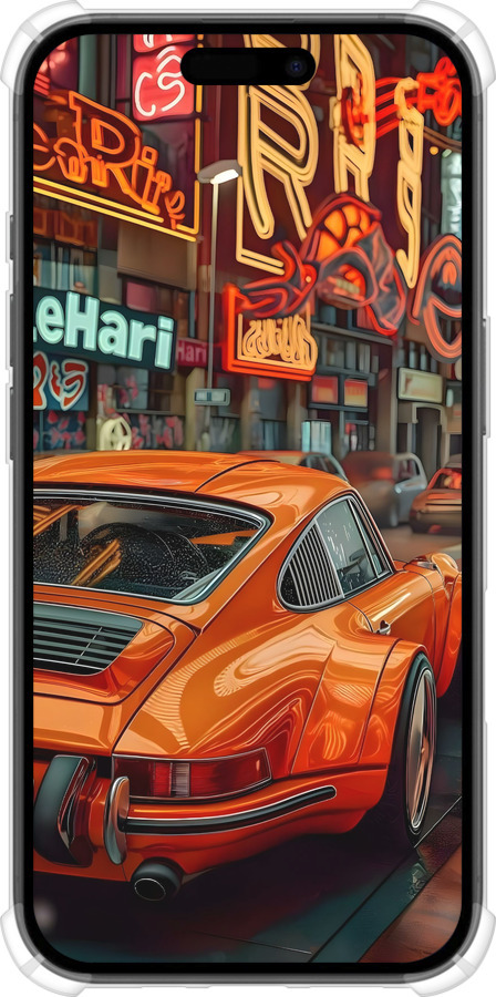 Силикон с усиленными углами чехол Порше для Apple iPhone 16 - 6334sp-3709 изображение 
