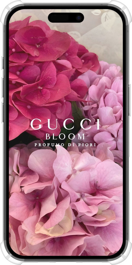 Силикон с усиленными углами чехол Гучи для Apple iPhone 16 - 6341sp-3709 изображение 