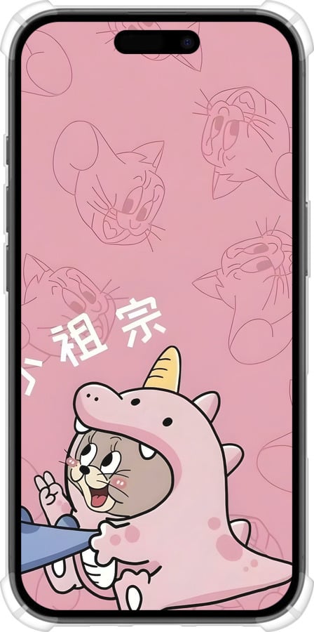Силикон с усиленными углами чехол Том и джерри 2 для Apple iPhone 16 - 6359sp-3709 изображение 