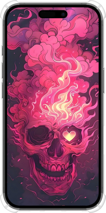 Силикон с усиленными углами чехол Череп арт для Apple iPhone 16 - 6385sp-3709 изображение 