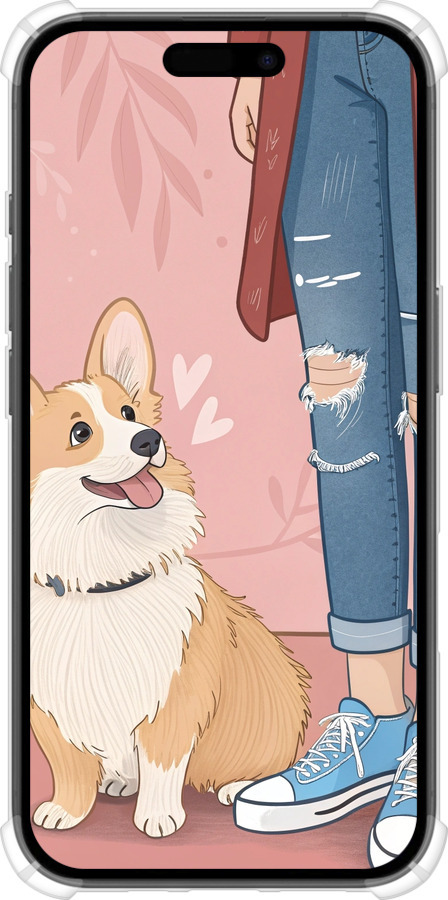 Силіконовий протиударний с посиленими кутами чехол Корги 3 для Apple iPhone 16 - 6707sp-3709 изображение 