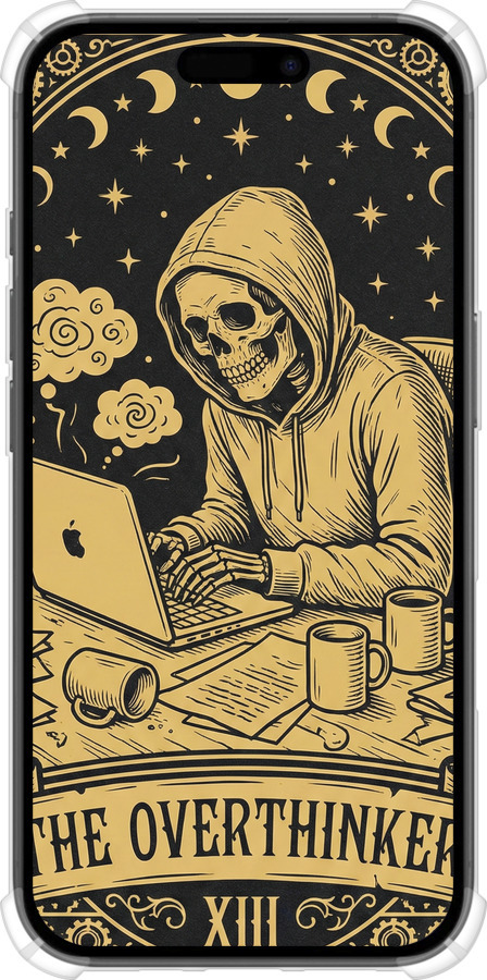 Силикон с усиленными углами чехол The Overthinker для Apple iPhone 16 - 6774sp-3709 изображение 