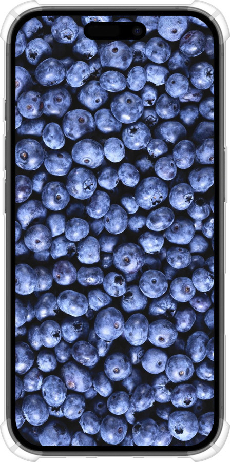 Силикон с усиленными углами чехол Черника для Apple iPhone 16 - 851sp-3709 изображение 