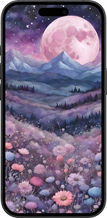Силіконовий чехол Ніч місяць арт для Apple iPhone 16 - 6319u-3709 изображение 