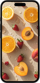 Силіконовий чехол Фрукти 3 для Apple iPhone 16 - 6703u-3709 изображение 