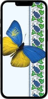 TPU чехол Жовто-блакитний метелик  для Apple iPhone 16e - 1054b-3971 изображение 