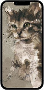 TPU чехол Котёнок из пятен и линий для Apple iPhone 16e - 119b-3971 изображение 