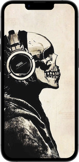 TPU чехол Скелет-меломан v2 для Apple iPhone SE 4 - 1200b-3652 изображение 