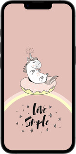 TPU чехол Единорожка в пончике для Apple iPhone 16e - 4282b-3971 изображение 