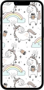 TPU чехол Єдиноріг і кава для Apple iPhone 16e - 4661b-3971 изображение 