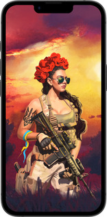 TPU чехол Украинка с оружием для Apple iPhone SE 4 - 5316b-3652 изображение 