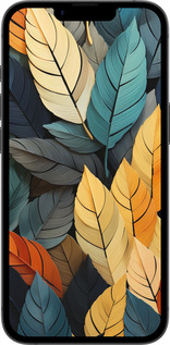 TPU чехол Кольорове листя для Apple iPhone SE 4 - 5644b-3652 изображение 