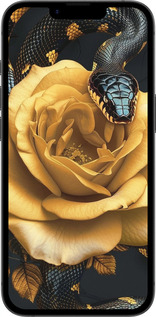 TPU чехол Black snake and golden rose для Apple iPhone SE 4 - 6068b-3652 изображение 