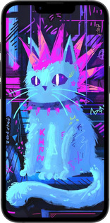 TPU чехол Кот панк для Apple iPhone SE 4 - 6311b-3652 изображение 