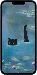 TPU чехол Із зображенням кота та водяної лілії Monet для Apple iPhone SE 4 - 6519b-3652 изображение 