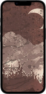 TPU чехол із зображенням місячного пейзажу у нічному лісі для Apple iPhone SE 4 - 6546b-3652 изображение 