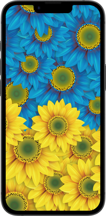 TPU чехол Жёлто-голубые цветы для Apple iPhone SE 4 - 1048b-3652 изображение 