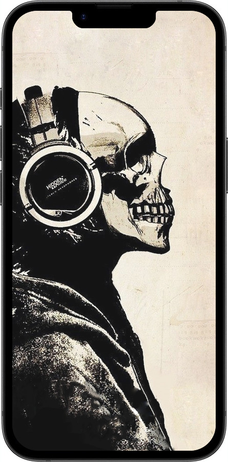 TPU чехол Скелет-меломан v2 для Apple iPhone SE 4 - 1200b-3652 изображение 