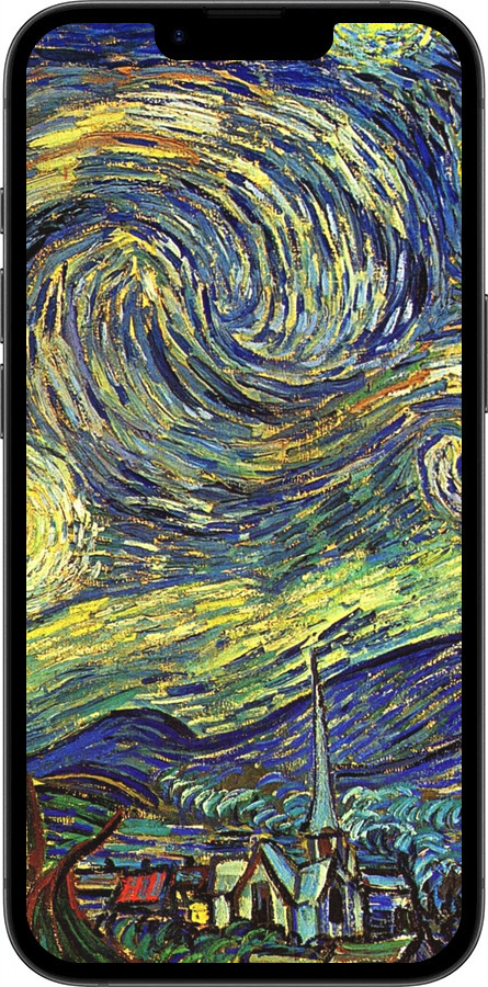 TPU чехол Винсент Ван Гог. Звёздная ночь для Apple iPhone SE 4 - 163b-3652 изображение 