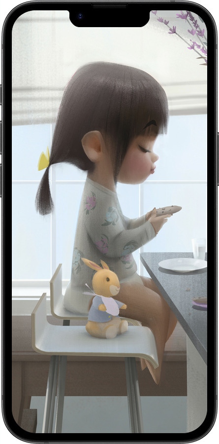 TPU чехол Мила дівчинка з зайчиком для Apple iPhone SE 4 - 4039b-3652 изображение 