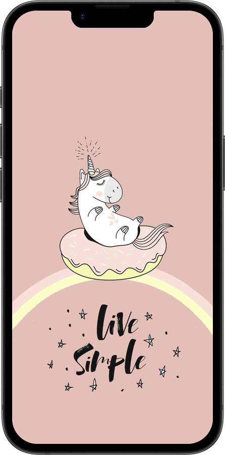 TPU чехол Единорожка в пончике для Apple iPhone 16e - 4282b-3971 изображение 