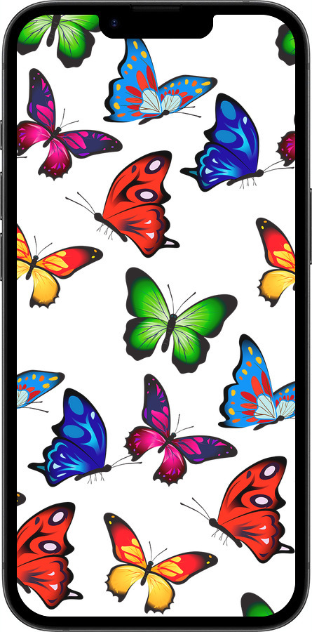 TPU чехол Красочные мотыльки для Apple iPhone 16e - 4761b-3971 изображение 