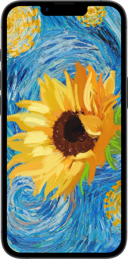 TPU чехол Цветы желто-голубые для Apple iPhone SE 4 - 5308b-3652 изображение 