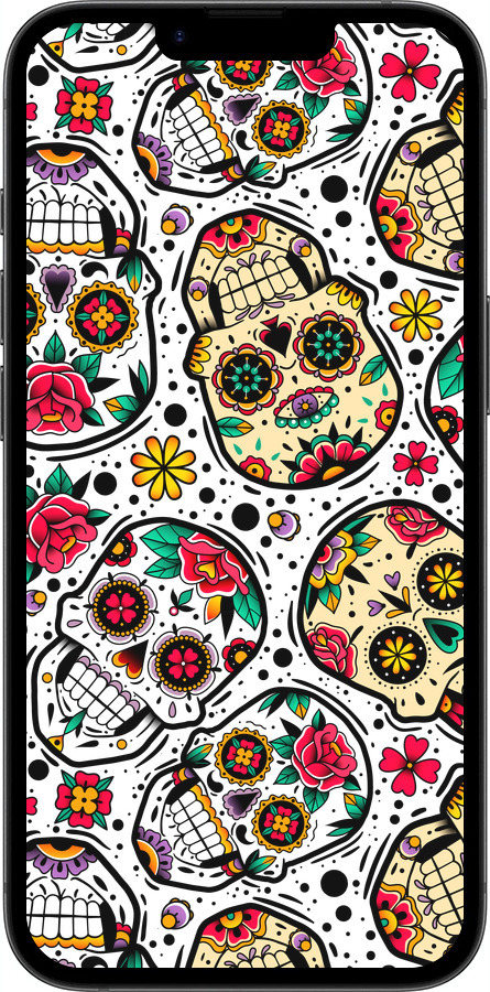 TPU чехол Черепа для Apple iPhone SE 4 - 5471b-3652 изображение 