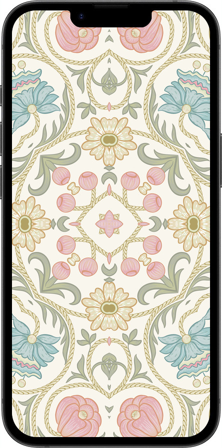 TPU чехол Цветочный орнамент v2 для Apple iPhone SE 4 - 5513b-3652 изображение 