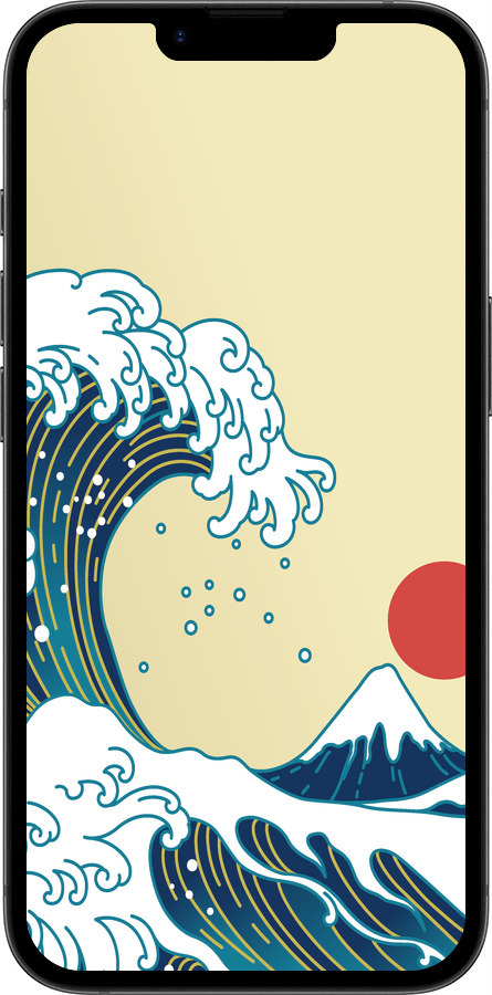 TPU чехол Японські хвилі для Apple iPhone SE 4 - 5533b-3652 изображение 