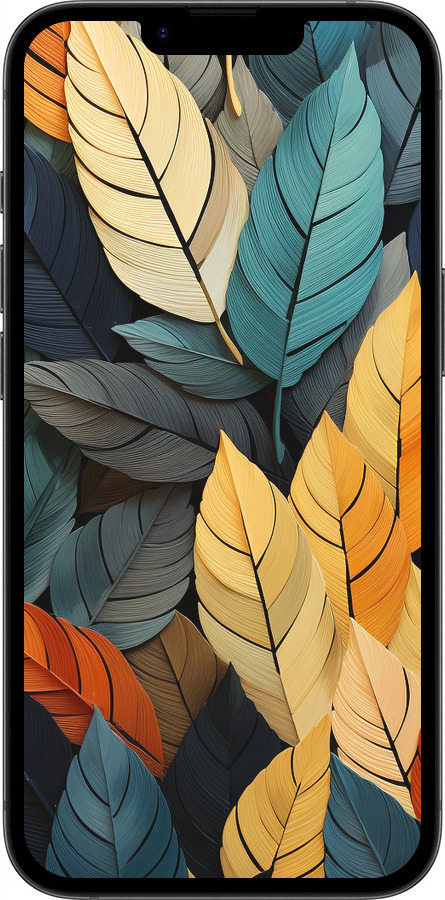 TPU чехол Кольорове листя для Apple iPhone SE 4 - 5644b-3652 изображение 