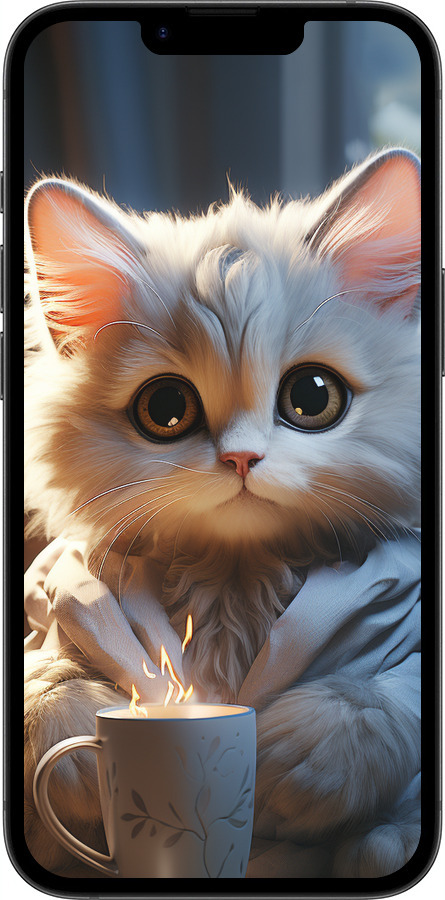 TPU чехол Білий кіт для Apple iPhone SE 4 - 5646b-3652 изображение 