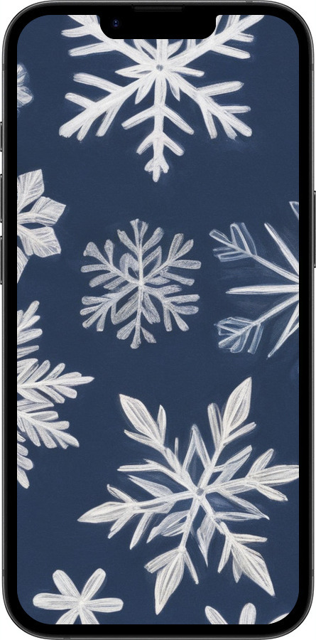 TPU чехол Сніжинки для Apple iPhone 16e - 5821b-3971 изображение 