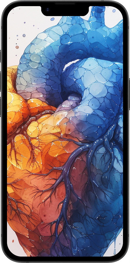 TPU чехол Арт-сердце для Apple iPhone 16e - 6034b-3971 изображение 