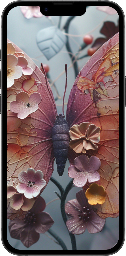 TPU чехол Fairy Butterfly для Apple iPhone SE 4 - 6048b-3652 изображение 