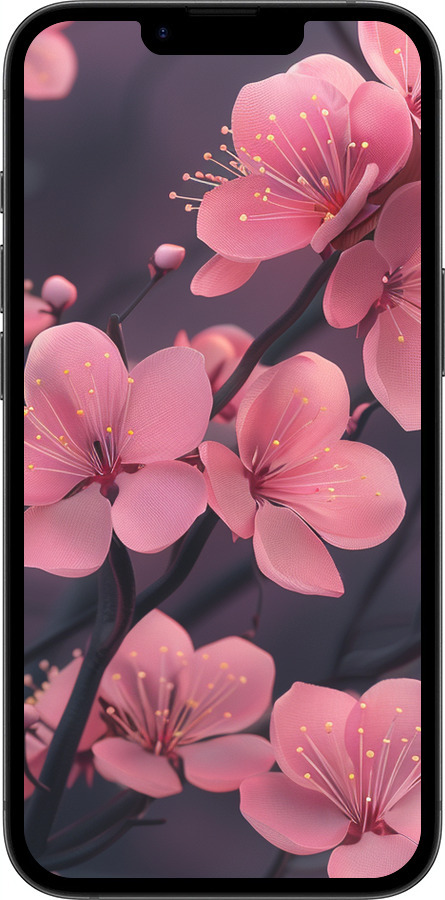 TPU чехол Пурпурова сакура для Apple iPhone SE 4 - 6075b-3652 изображение 