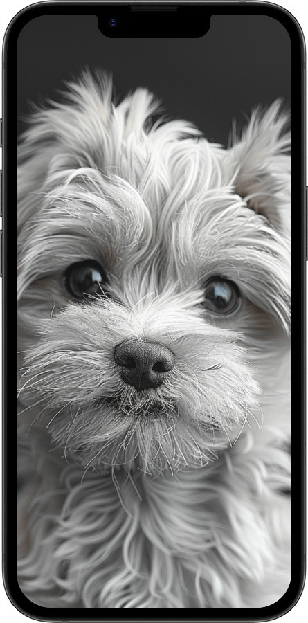 TPU чехол Мальтипу на чорном фоне для Apple iPhone 16e - 6156b-3971 изображение 