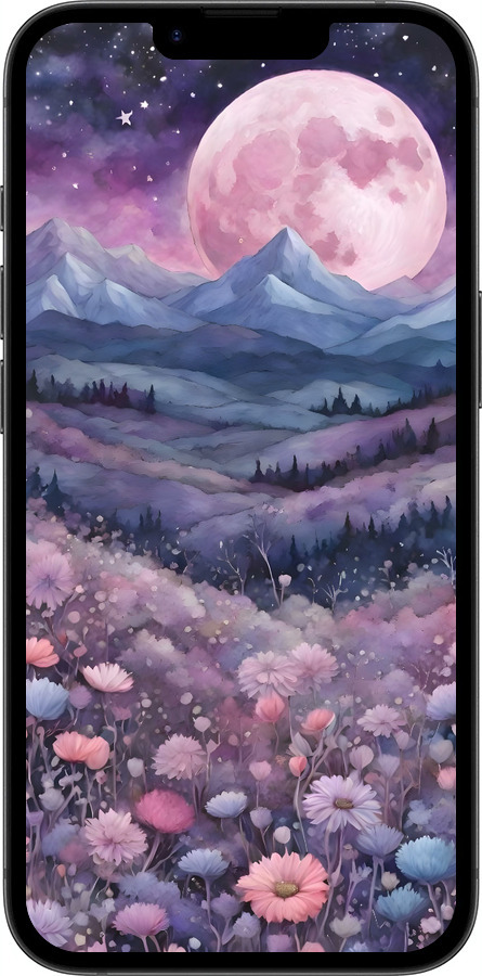 TPU чехол Ніч місяць арт для Apple iPhone SE 4 - 6319b-3652 изображение 