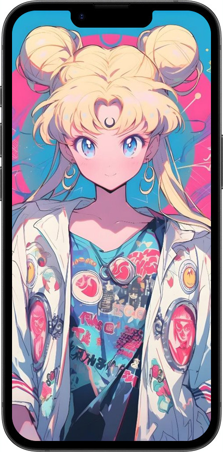 TPU чехол Сейлор Мун 2 для Apple iPhone 16e - 6351b-3971 изображение 