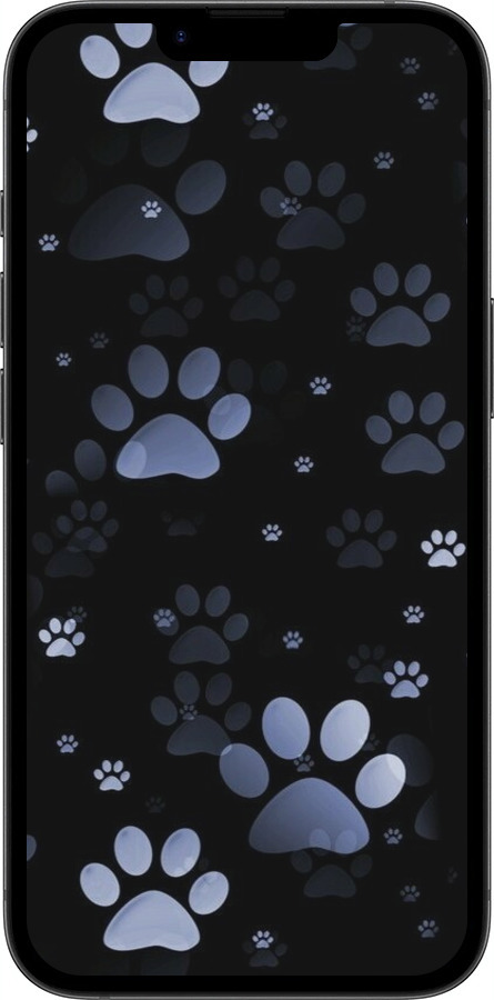 TPU чехол З синіми відбитками лап для Apple iPhone SE 4 - 6441b-3652 изображение 