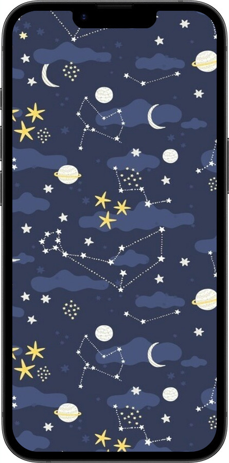 TPU чехол Астрономічний візерунок для Apple iPhone SE 4 - 6446b-3652 изображение 