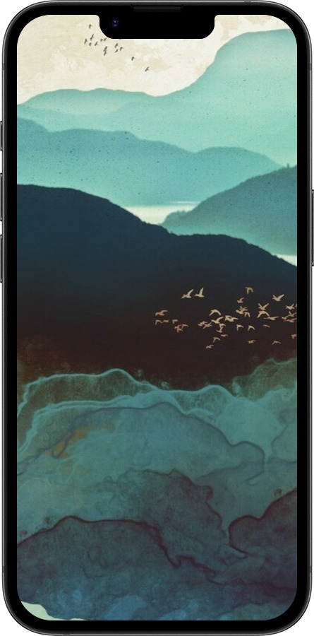 TPU чехол Із зображенням гір Індіго для Apple iPhone SE 4 - 6484b-3652 изображение 