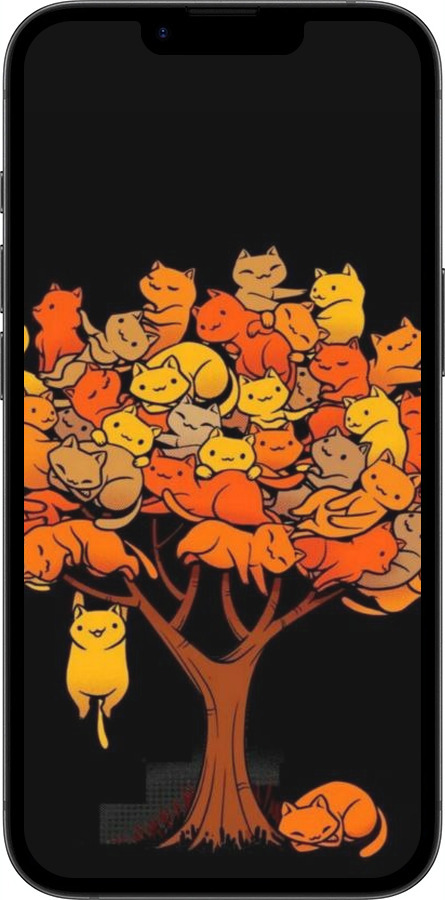 TPU чехол Дерево и котики для Apple iPhone SE 4 - 6516b-3652 изображение 