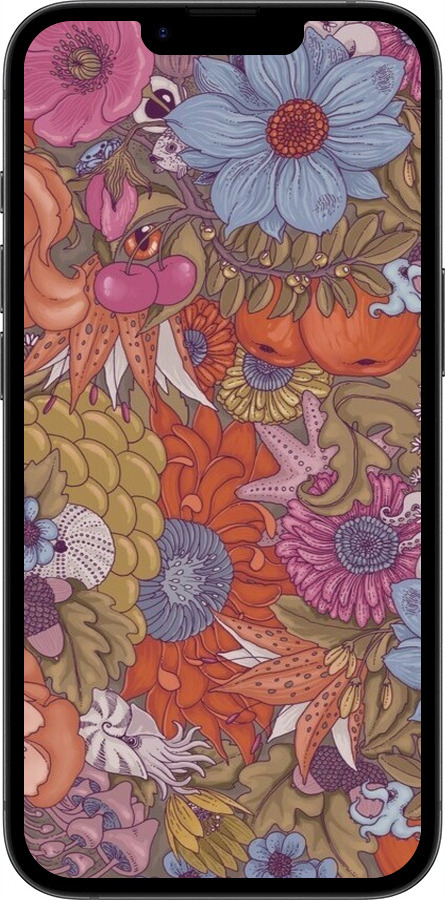 TPU чехол Абстрактні  квіти для Apple iPhone SE 4 - 6526b-3652 изображение 