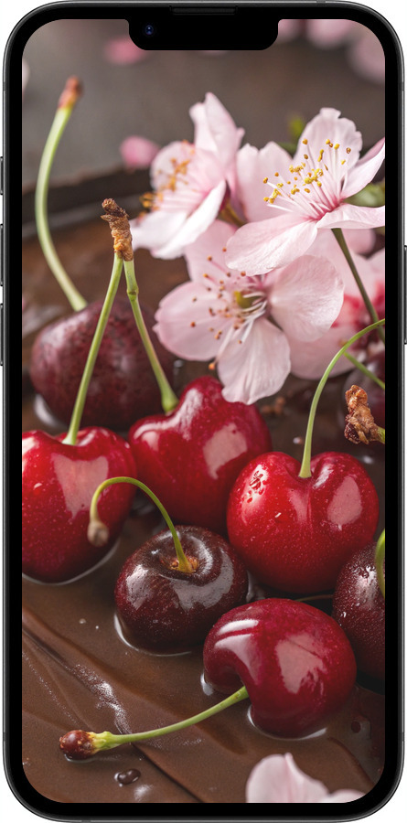 TPU чехол Вишня у шоколаді для Apple iPhone SE 4 - 6698b-3652 изображение 
