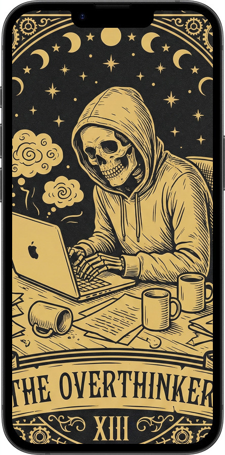 TPU чехол The Overthinker для Apple iPhone SE 4 - 6774b-3652 изображение 