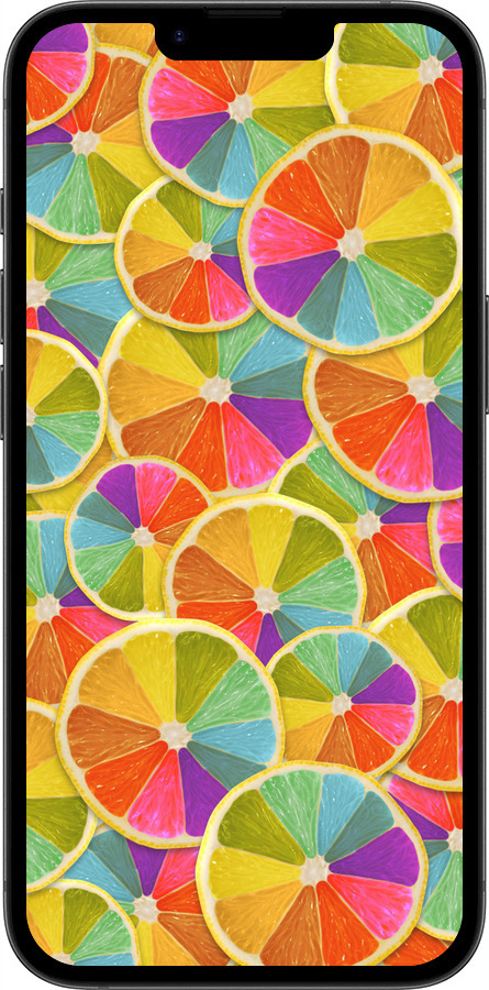 TPU чехол Разноцветные дольки лимона для Apple iPhone 16e - 861b-3971 изображение 
